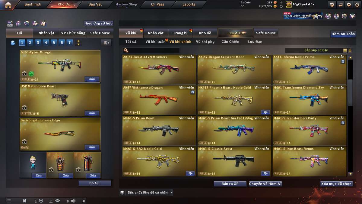 shop acc cf uy tin gia re